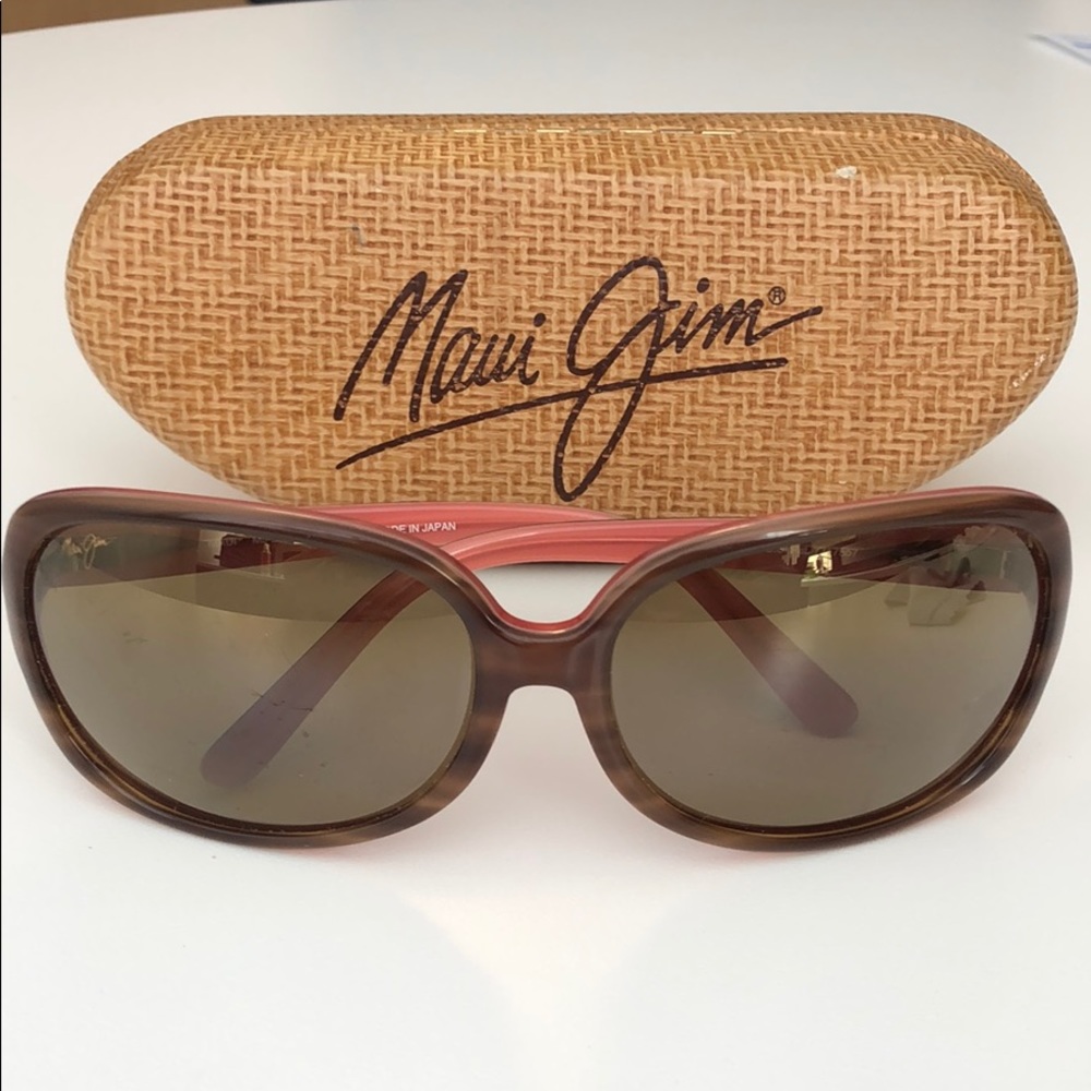 Maui Jim Rainbow Falls sunglasses pink and brown